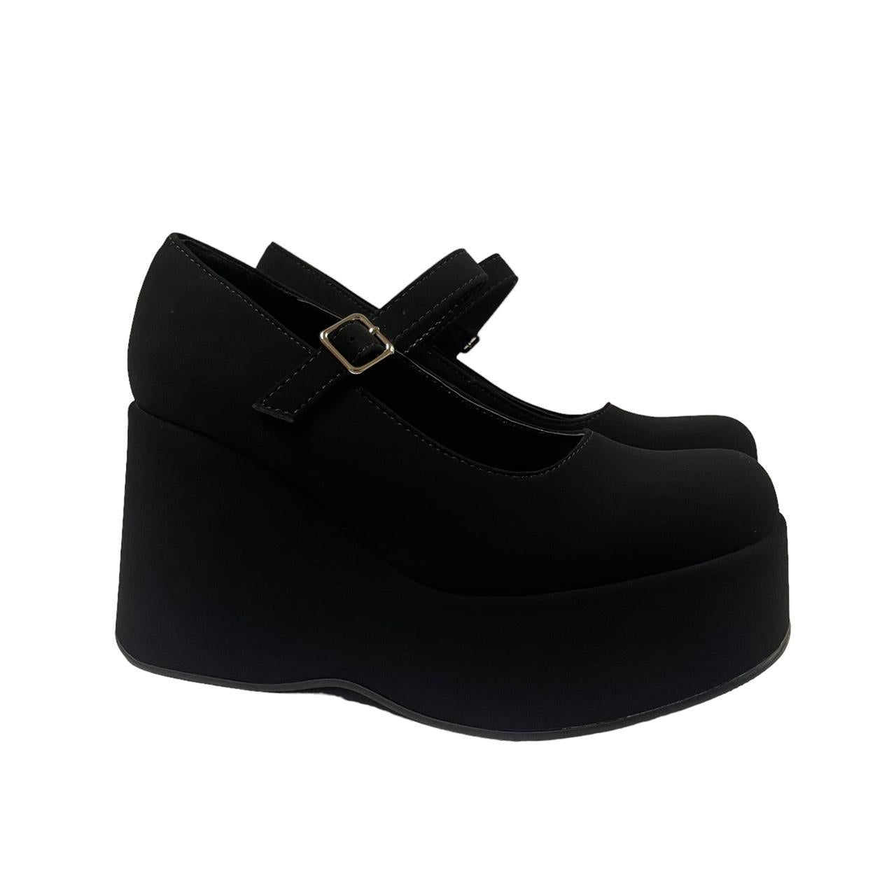 Soda Shoes Actress Black Platform Mary Janes – Electrique Boutique