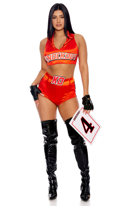 Knockout Round Sexy Ring Card Woman Costume