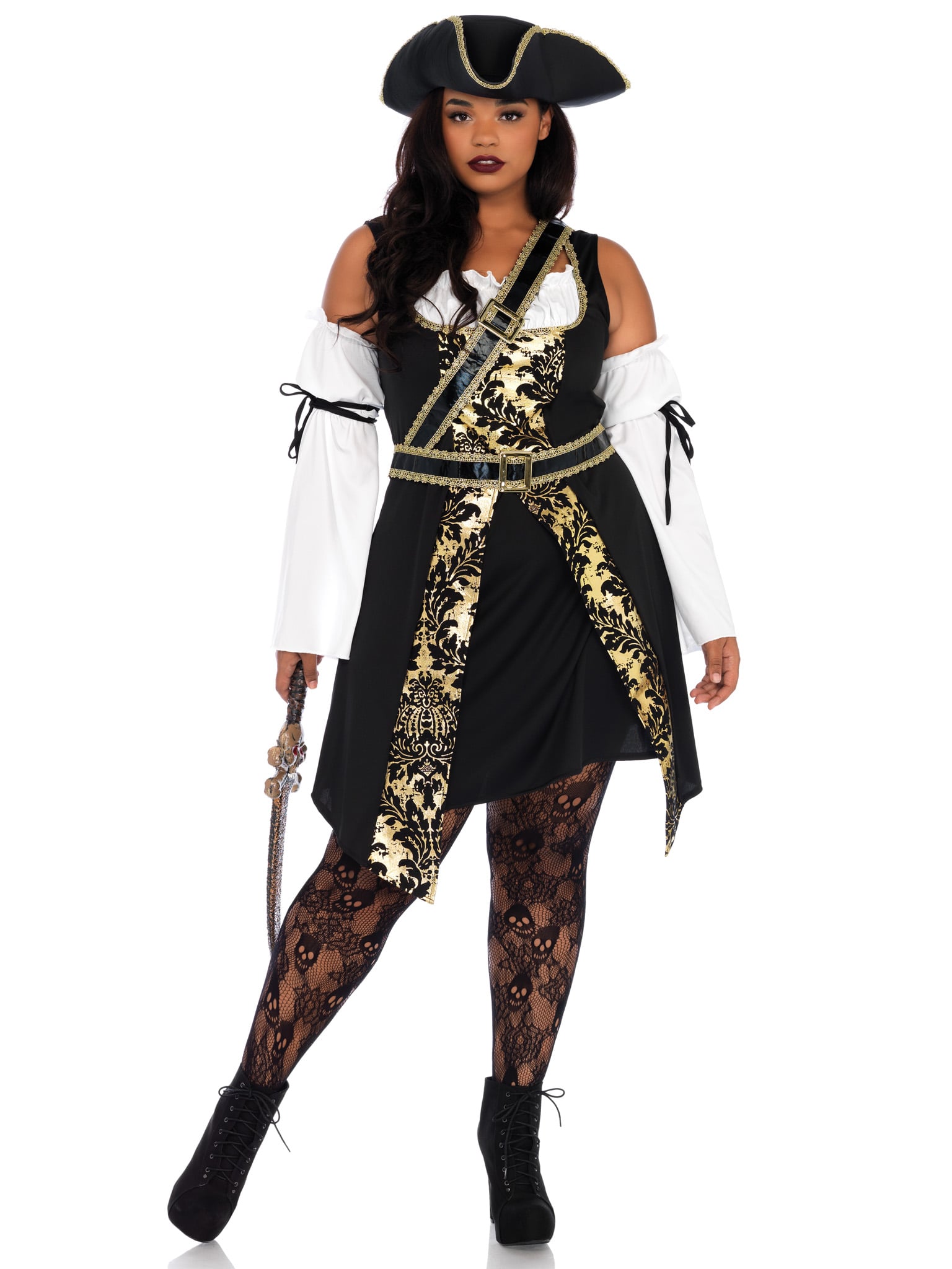 Plus Size Black Sea Buccaneer Costume