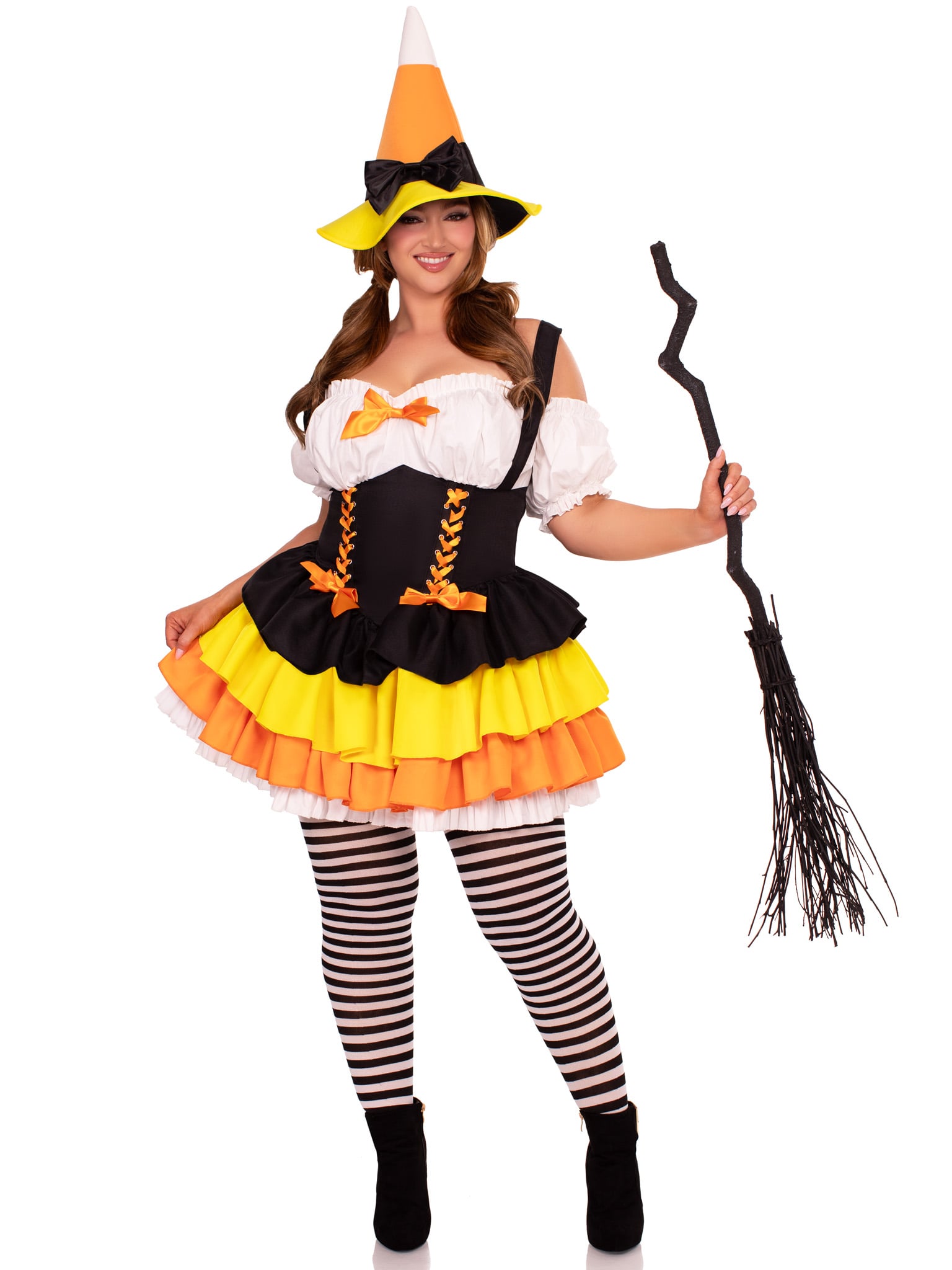 Plus Size Candy Corn Witch Costume