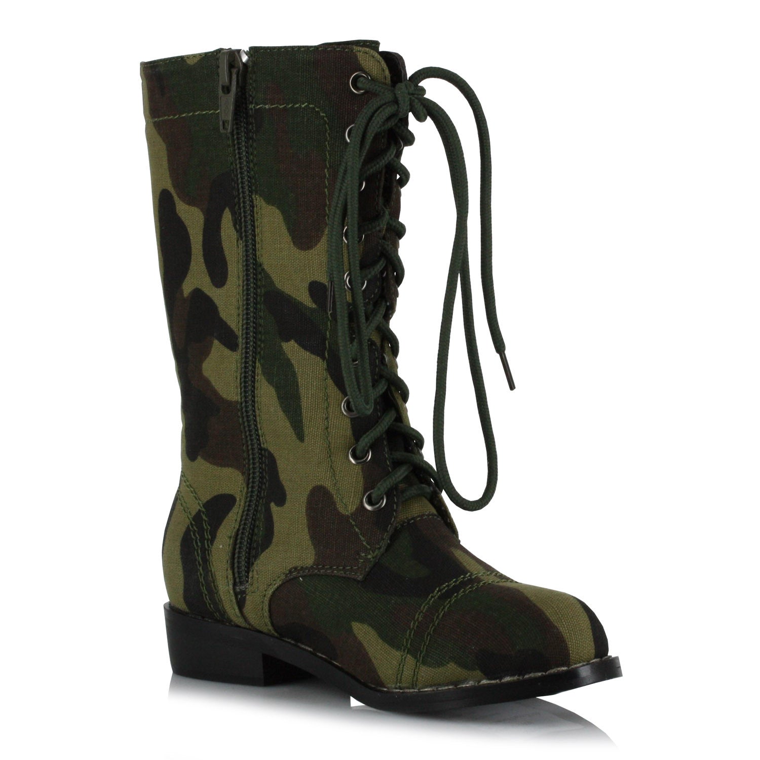 1" Heel Camo Ankle Boot. Children