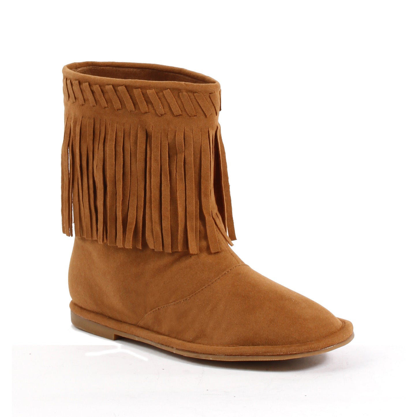 Flat Children's Moccasin Boot with Fringe.