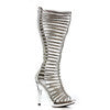 5" Heel Mid Calf Straps W/RHINESTONE��