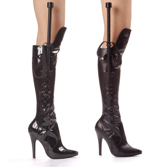 5" Heel Knee Boot With Whip