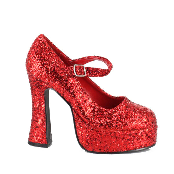 5 Chunky Heel Glitter Mary Jane.