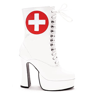 5.5 Heel Ankle Nurse Boot W/Inner Zipper.