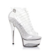 6" Peep Toe Stilleto W/ Clear Platform