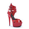 6" PEEPTTOE PLATFORM WITH TRIPPLE STRAP AND BUCKLE DETAIL