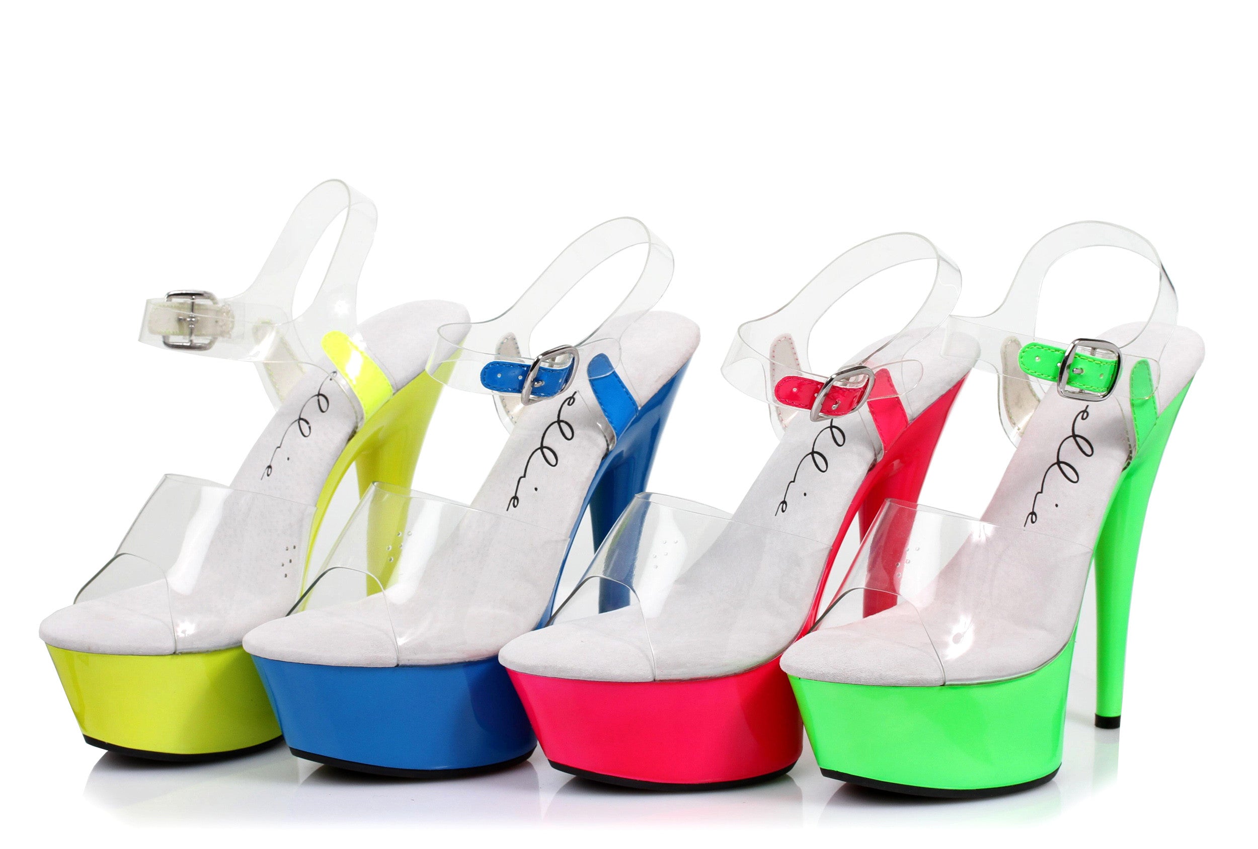 6" Neon Stiletto Sandal.