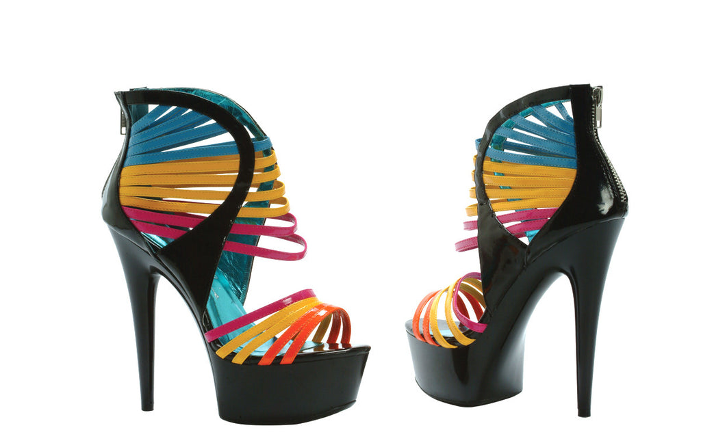 6" Platform Multi Color Straps