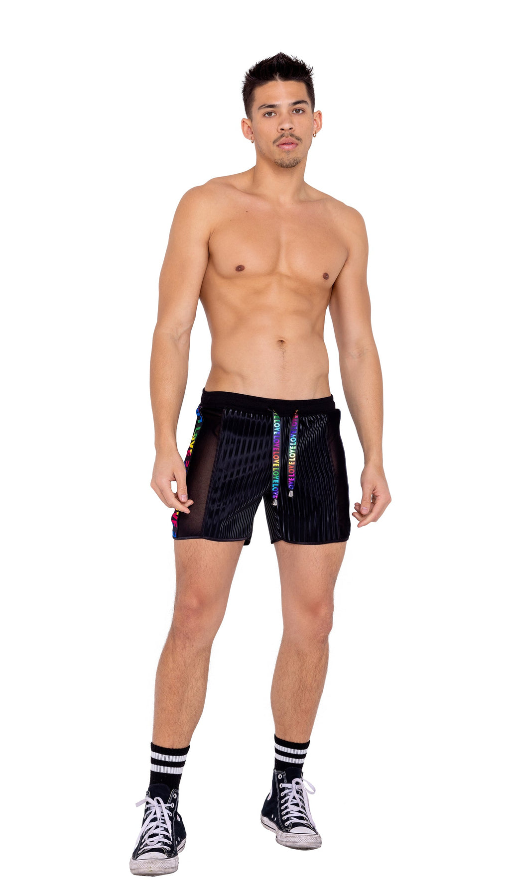 6151 - Mens Pride Two-Tone Biker Shorts