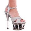 6" CROSSED STRAP WITH DISCO BALL PLATFORM