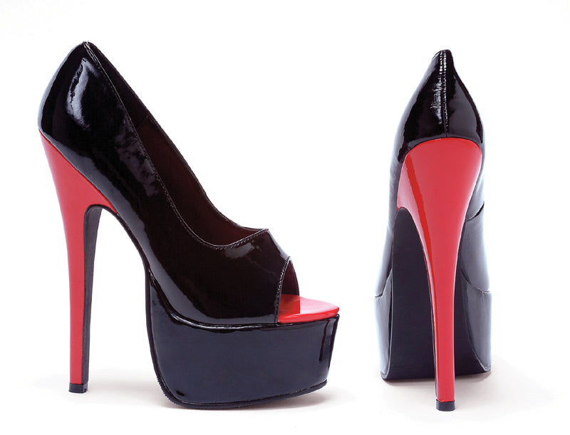 6.5" Stiletto Heel Open Toe Pump.