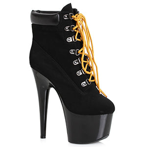 7 Heel Lace Up Ankle Boots