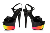 7 Inch Juliet Sandal With Rainbow Design