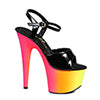 7 Inch 2 Strap Sandal With Rainbow Design