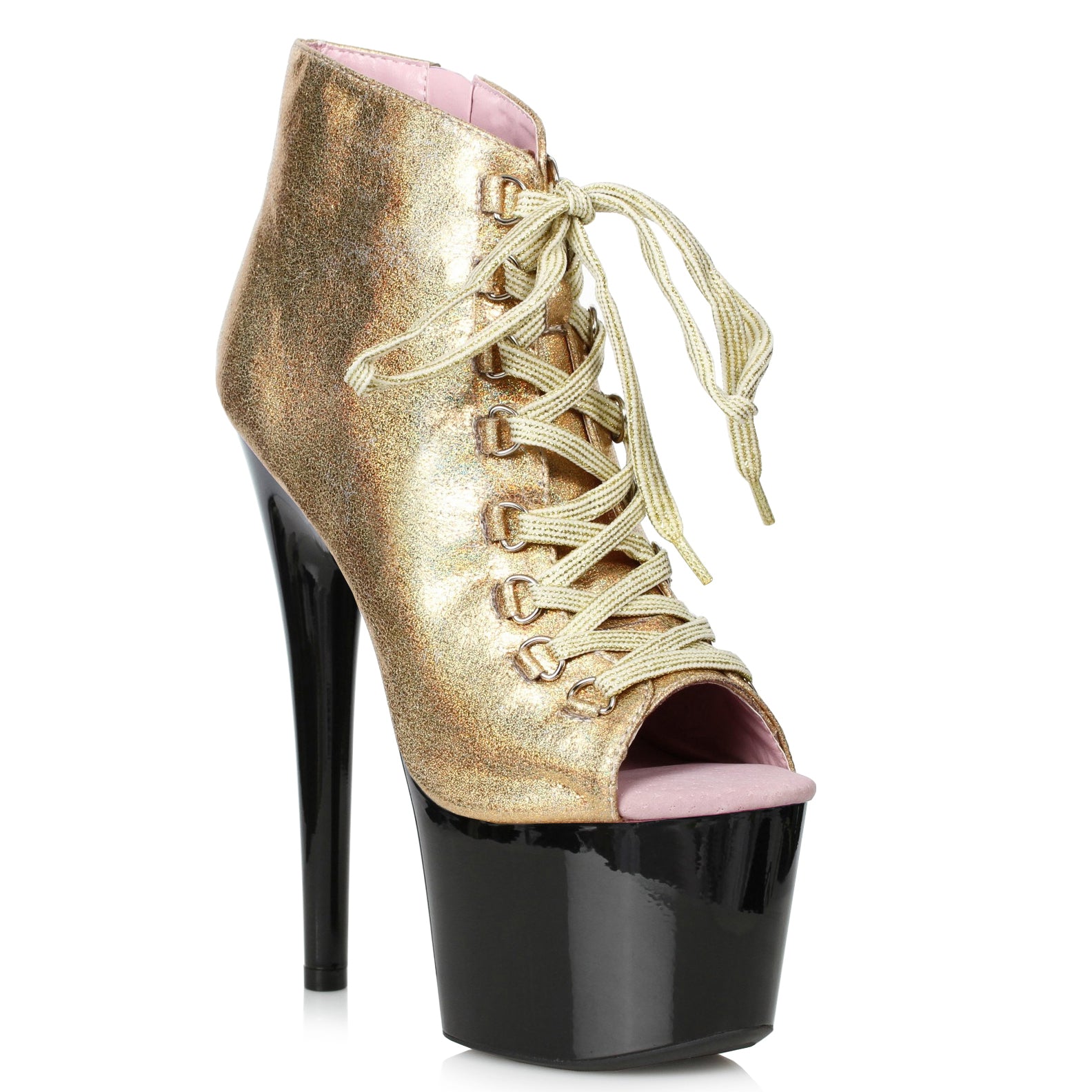 7 Peeptoe Shimmer Bootie