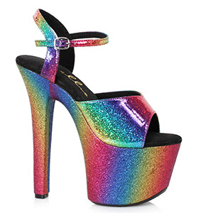 7 Pointed Stiletto With Rainbow Sandal.