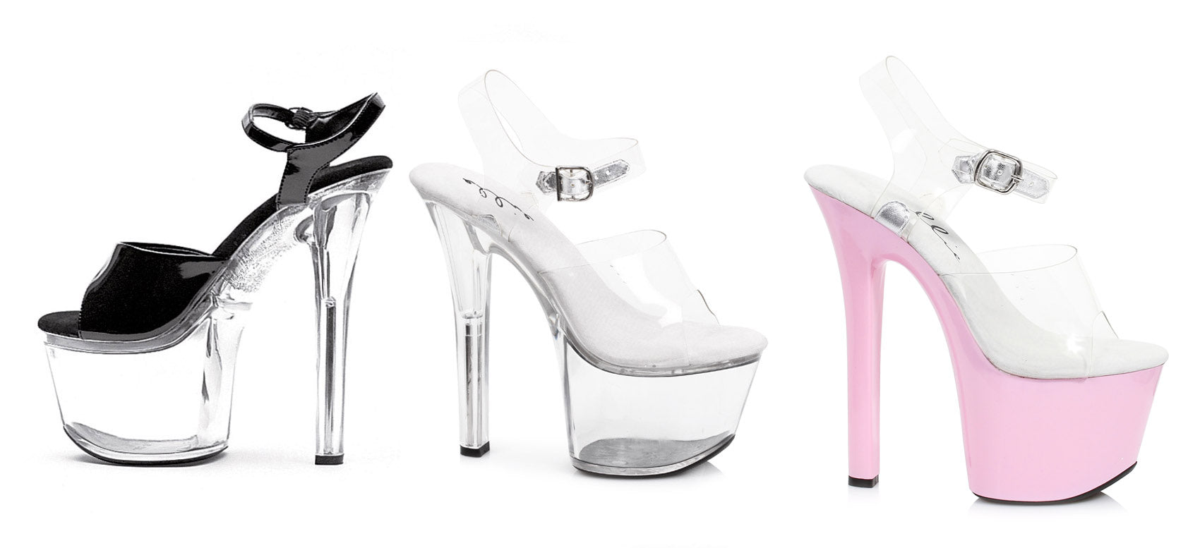 7" Heel Clear Bottom Sandal.