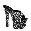 7" Heel Mule Sandal With Star Print