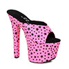 7" Heel Mule Sandal With Star Print