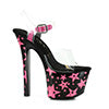 7" Heel With Blacklight Reflective Stars