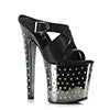 8" Metallic Sandal With Rhinestone Platform