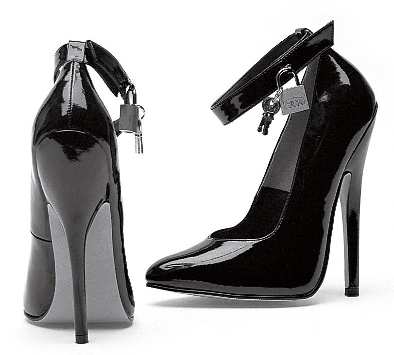 6" Heel Fetish Pump W/ Lock & Key.