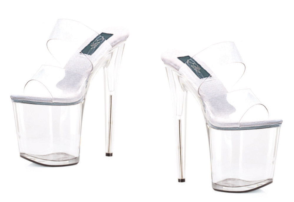 8" HEEL CLEAR MULE W STRAP