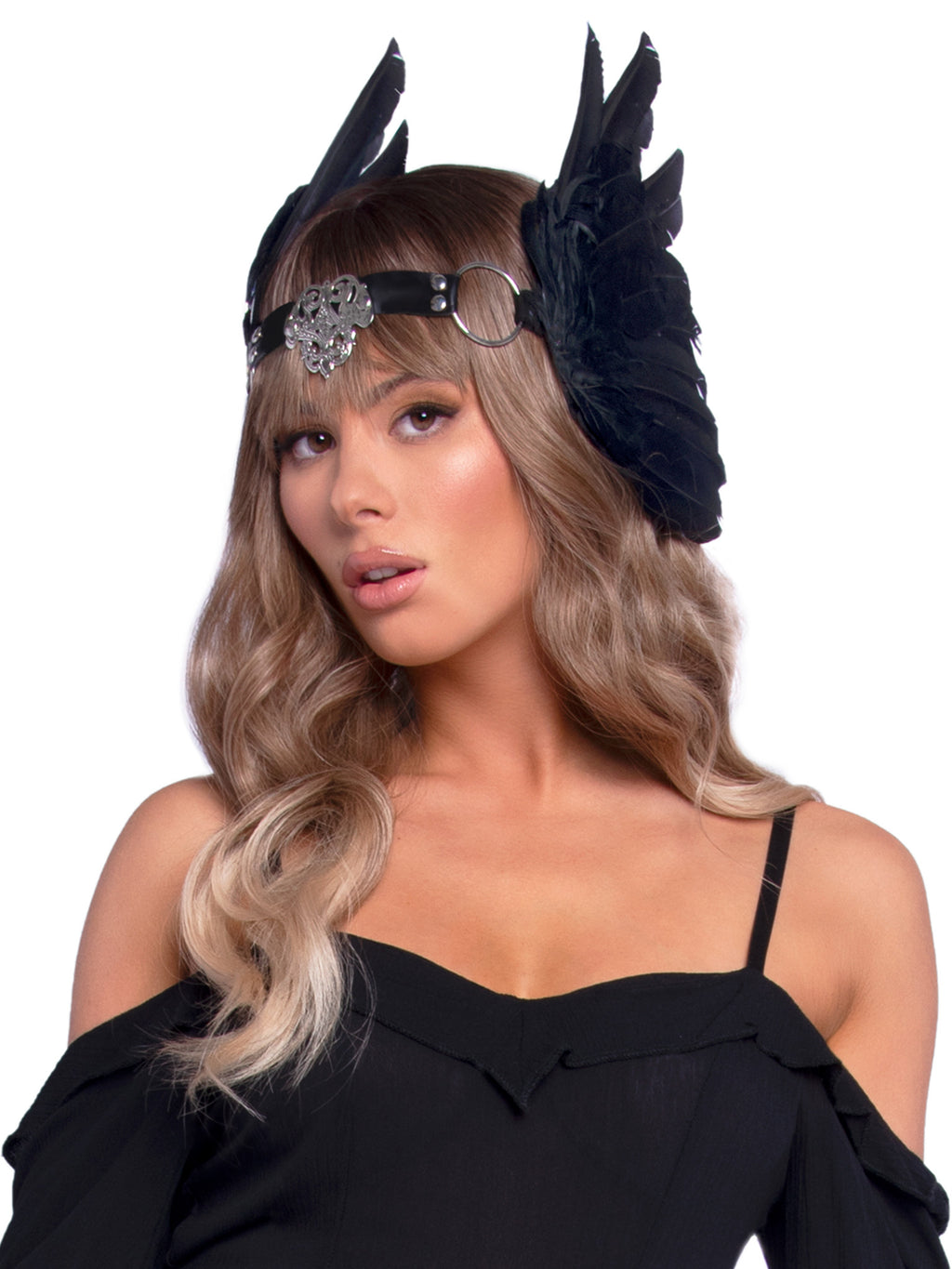 Leg Avenue A2914 Filigree Medallion Feather Headband