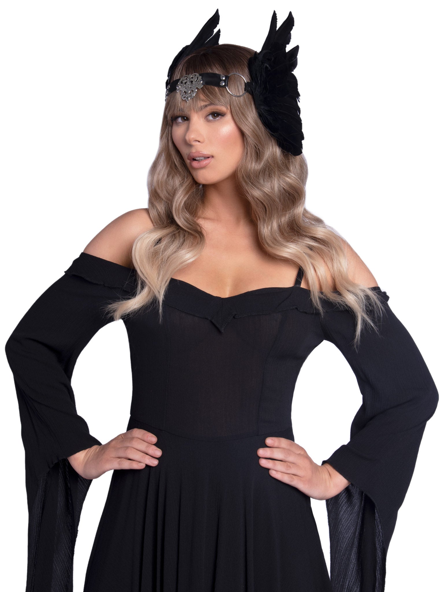 Leg Avenue A2914 Filigree Medallion Feather Headband