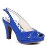 4" Ruched Peep Toe Sling Back