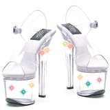 7 Heel Sandal W Multicolor Lights.